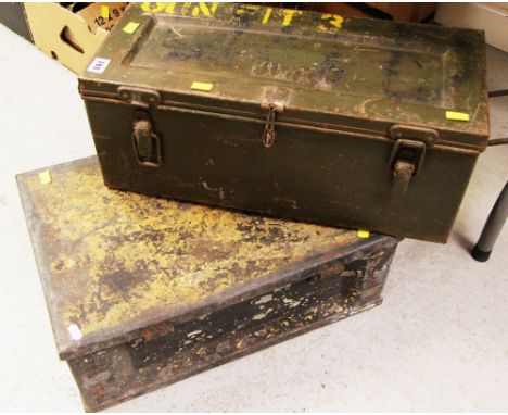 TWO MILITARY AMMUNITION BOXES