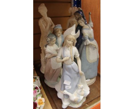 SIX SPANISH PORCELAIN FIGURES (NOT LLADRO OR NAO) 