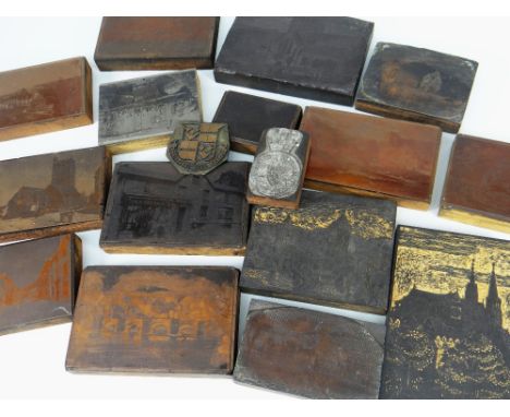 A PARCEL OF INTERESTING VINTAGE PRINTER'S BLOCKS