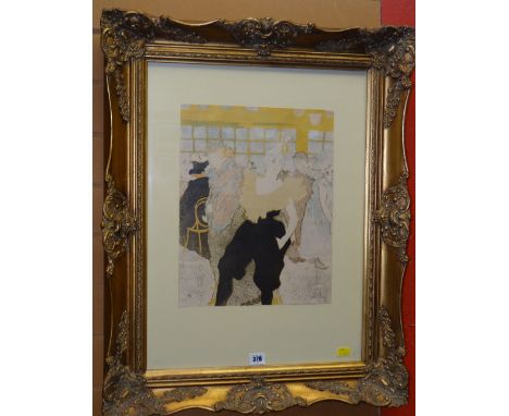 HENRI DE TOULOUSE-LAUTREC limited edition lithograph (1050/5000) with blind-stamp - interior scene with figures 40 x 31cms (f