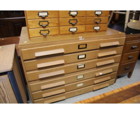 A GOOD MASON &amp; SONS LTD SIX-DRAWER PLAN CHEST containing ordnance survey and other maps