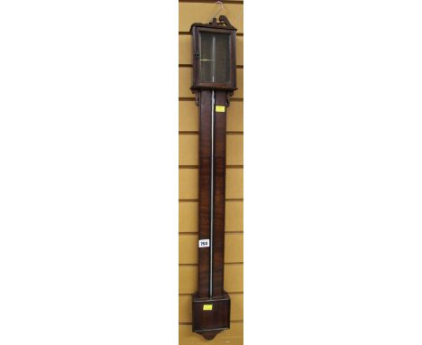 A C19TH JOHN STOPANI MERCURY STICK BAROMETER