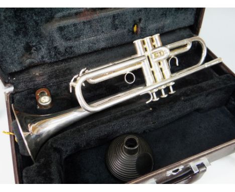 YAMAHA TRUMPET made in Japan with serial no. YTR63205 (in fitted box)