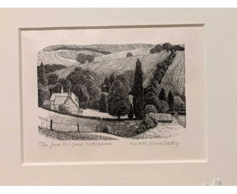 § Claire Dalby (1944-) From the Grove, Nettlecombe, signed and dated 1982 (lower right), numbered 59/100, etching, 8 x 11cm; 