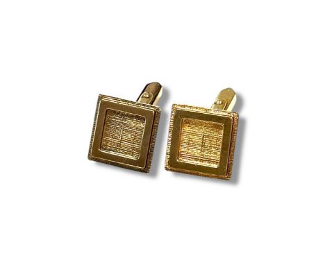 A pair of hallmarked 9ct gold cufflinks, weight 6.5g, cased
