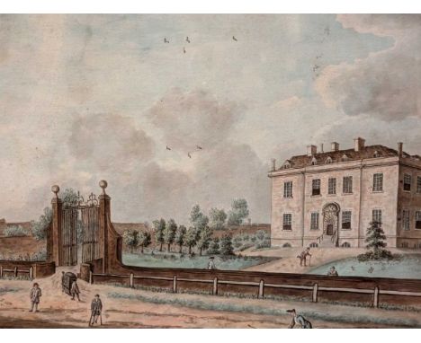 After Richard Gardner Snr A view of Addenbrooke's Hospital, Cambridge reproduction print 25 x 41cm