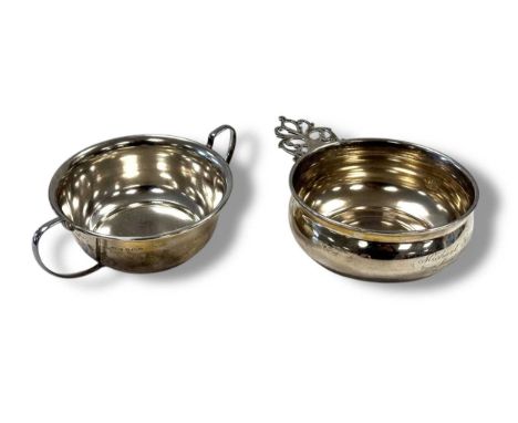A Canadian silver bowl by Birks, together with a two handled silver bowl, 339g (11ozt) gross (2)