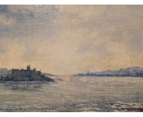 20th Century Impressionist School River scene with a fort in the foregroundunsigned - ascribed to 'J.R. Pa......' on the fram