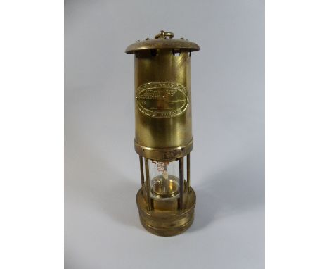 A Brass Miners Safety Lamp by Thomas and Williams 