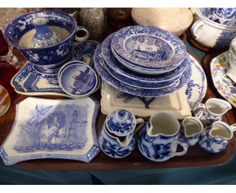 A Collection of Blue and White Wares to Include Copeland Spode Blue Italian Plates Etc. 