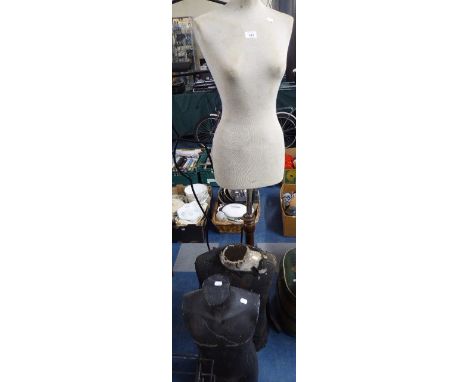 A Collection of Three Mannequins and A Mannequin Frame  