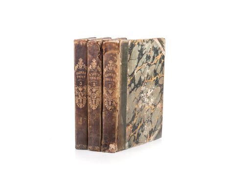  FIRST EDITION, FIRST ISSUE, 8vo, quarter bound with marble boards, without half titles and advertisements, book plate, spine