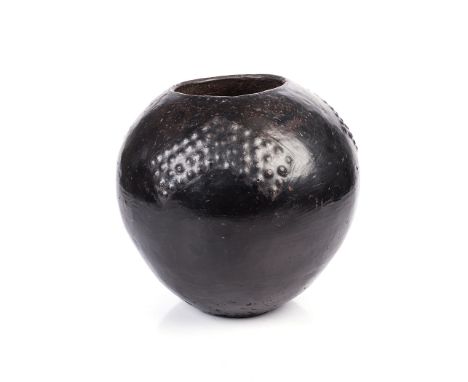  the ovoid body with amasumpa decoration, distress 29cm high PROVENANCE Field collected by Maynard Bester in the 1990s These 