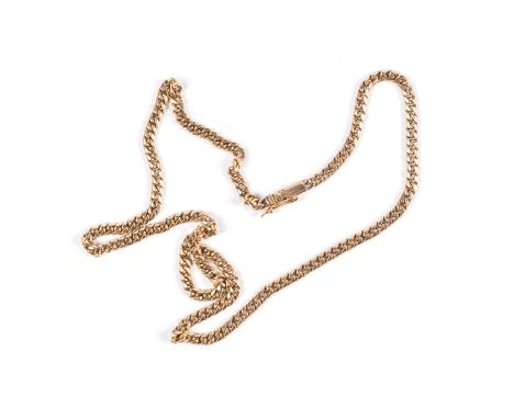 the vintage men?s rolled curb chain, of typical form, with safety catch 