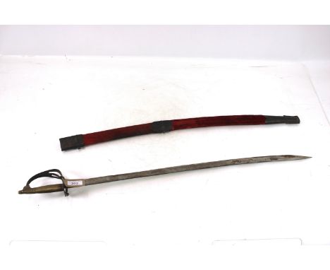 An Indian decorative sabre within scabbard 