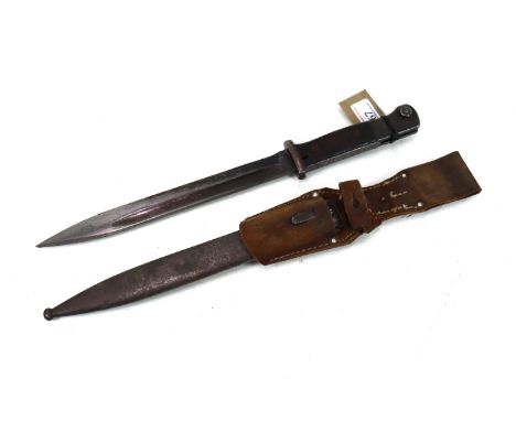 A German Mauser bayonet with scabbard and frog