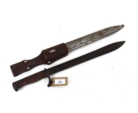 A German model 98/05 "Butcher" bayonet with scabbard