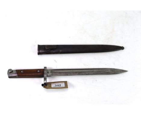 An Austrian model 1895 knife bayonet with scabbard 