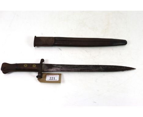 A British model 1888 MkI 2nd type bayonet with a MkI scabbard (NB both in worn condition)