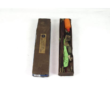 A vintage Webley 12 bore cleaning kit with extra rods 