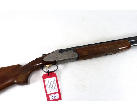 A 12 bore O/U shotgun by Armi Sabatti Ser. No. 32725, 30" barrels with good clean bores, single trigger and variable safety. 