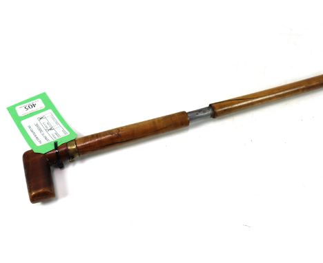 An antique walking stick gun, Cal. 7mm walking stick cartridge (on obsolete list) NB action AF