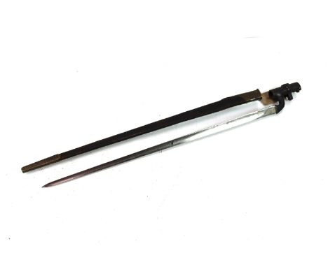 A Turkish model 1874 socket bayonet with scarce scabbard 