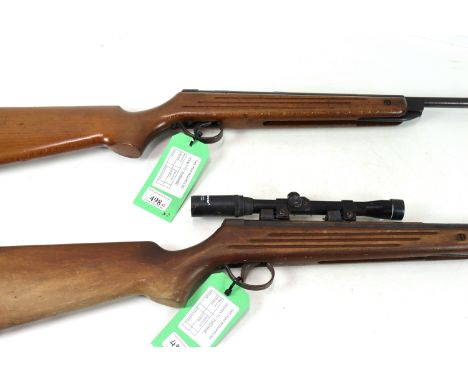 A B.S.A. Meteor MKI .177 Cal. air rifle Ser. No. N1415 with another but .22 Cal. Ser. No. T48797. Both circa 1959/62 (Both wo