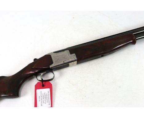 A Laurona 12 bore B.L.E. O/U shotgun Ser. No. 257157 28" barrels multi choke (five chokes and key included). 3" Magnum and si