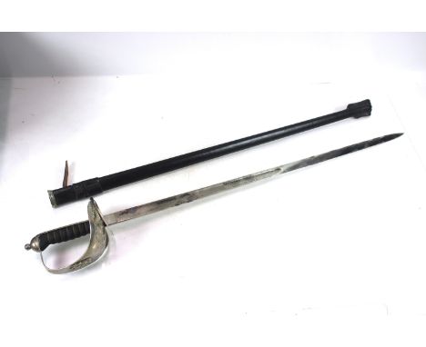 A British model 1897 sword made by W.K.C. Germany with hilt bearing insignia for the Rhodesian police force, circa 1975
