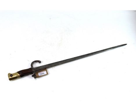 A French model 1874 Gras bayonet dated 1880 (NB no scabbard)