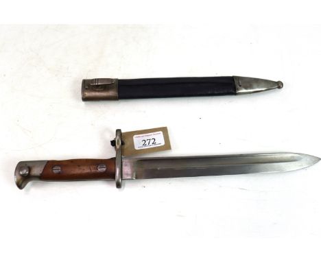 A Mauser bayonet (Export) with renovated scabbard 