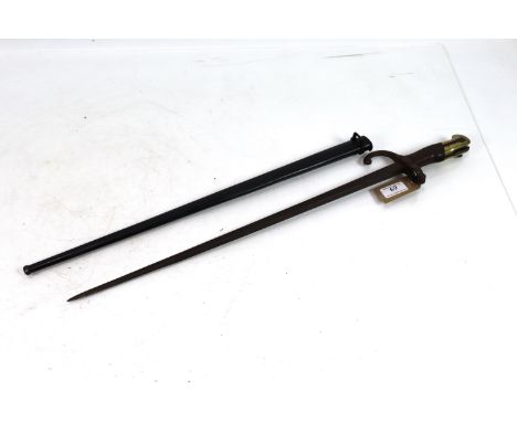 A French model 1874 (Gras) bayonet and scabbard 