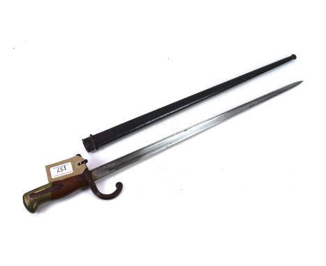 A French model 1874 Gras Bayonet with scabbard (a good example dated 1875)