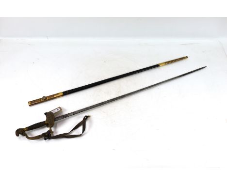 A fine quality short / court sword by Sandilands & Son, 12 Conduit Street, Regent Street, London (scabbard AF)