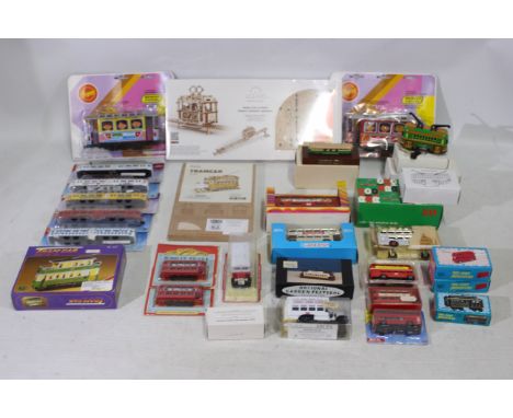 Siku - Rio - Rolife - Ugears - Others - A mixed assortment of tram and bus related items to include Six Siku diecast vehicles