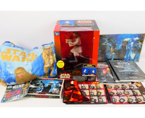 Think Way - ESP - Star Wars -  A collection of Star Wars items including a Pin Badge set, a 1979 story book and cassette tape