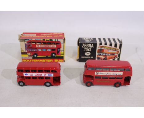 Zebra Toys - Lone Star - Diecast - A pair of Boxed Diecast Routmaster Busses to include Zebra #30 and Lone Star #1259. Items 