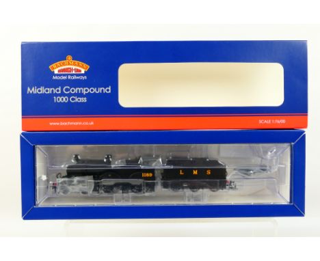 Bachmann - A boxed OO gauge 21 DCC Midland Compound locomotive number 1189 in black LMS livery # 31-931. The model shows ligh