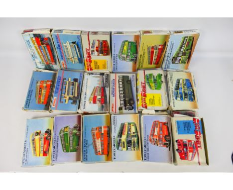 Tower Models - Keil Kraft- A boxed group of 18 plastic model bus and tram model kits in 1:72 and 1:76 scales. Lot includes Ke