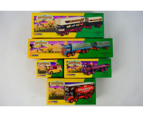 Corgi - Five ex-shop stock boxed Limited Edition diecast model vehicles from the Corgi 'Showmans' series. Lot includes #09901