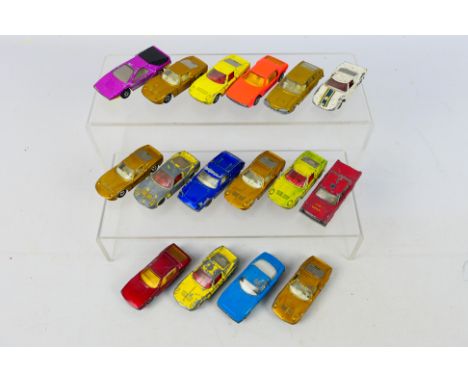 Matchbox - An unboxed collection of 16 predominately Matchbox Superfast models, including MB 33A Lamborghini Miura (yellow bo