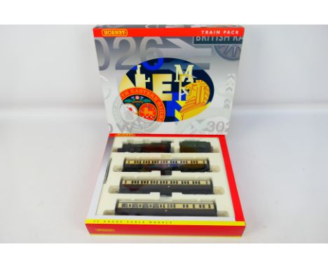 Hornby - A boxed OO gauge The Cheltenham Flyer Train Pack # R2600M. The Tregenna Castle locomotive number 5006 is DCC Ready a