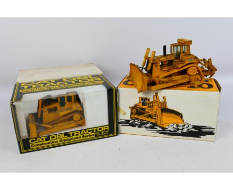NZG - Conrad - 2 x boxed construction models in 1:50 scale, CAT D8L Tractor # 233 and a CAT D10 Track-type Tractor # 285. The