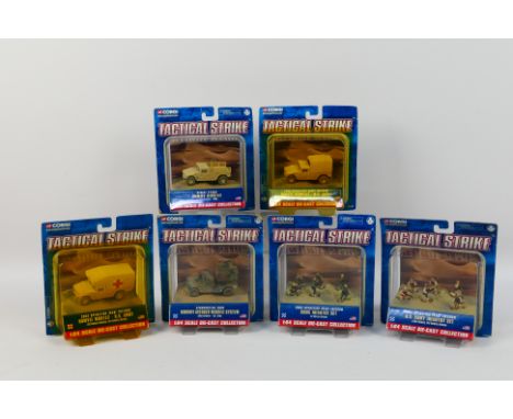 Corgi - Tactical Strike - Diecast - Six factory sealed 1/64 scale diecast items from the Tactical Strike range to include 651
