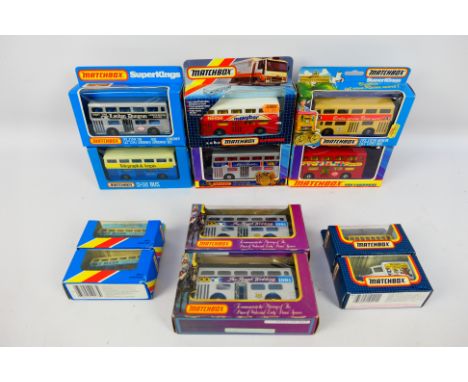 Matchbox - Superkings - An assortment of twelve Matchbox vehicles to include K-15 Bus (Milkybar), K-15 The Londoner (Silver J