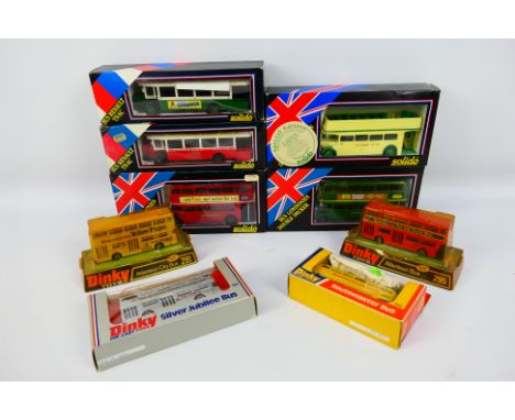 Solido - Dinky - 5 boxed diecast busses to include a special edition open top Southern Vectis, A London transport and a Londo