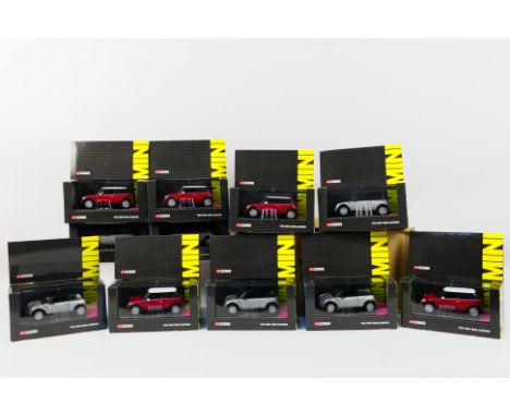 Corgi - 11 boxed Corgi 1:36 scale diecast New Mini Cooper models. Lot consists of CC86501 New Mini Cooper in red; with CC8650