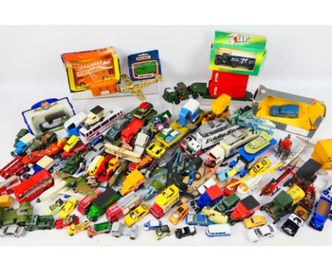 Dinky Toys - Matchbox - Corgi - EFE - Lone Star - Others - An unboxed group of playworn diecast model vehicles in several sca