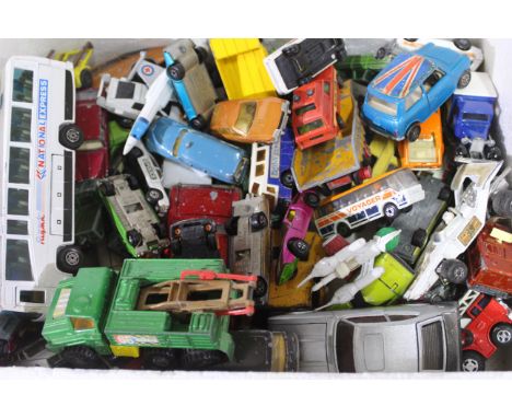 Matchbox - Majorette - Corgi - Others - An unboxed group of playworn diecasts in several scales, including Matchbox Battle Ki